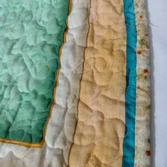 Christian Handmade Baby Quilt Floral Holy Cross Jesus Religious Ten Commandments - Picture 6 of 14